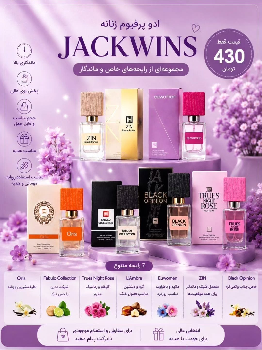 مجموعه عطر زنانه جکوینس